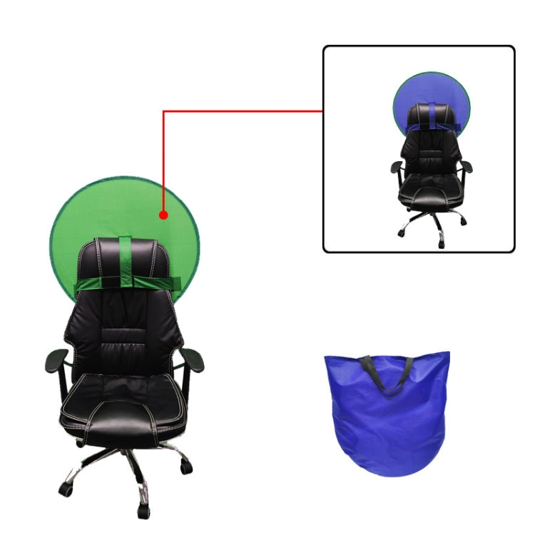 Tablero de fondo plegable de tela de fondo Live E-Sports, tamaño:, Double Layer S Blue Green 75cm, Double Layer M Blue Green 110cm, Double Layer L Blue Green 142cm