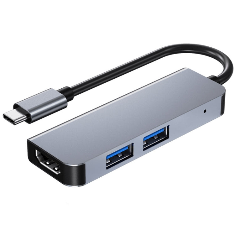 3 en 1 USB-C / Type-C a 4K HDMI + 2 puertos USB 3.0 Estación de acoplamiento HUB multifuncional, 3 In 1