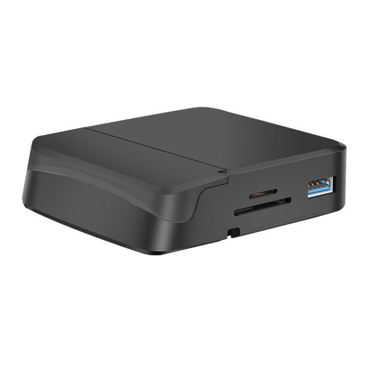 7 en 1 USB-C / Tipo-C a 2 USB 2.0 + USB 3.0 + 4K HDMI + Ranura para tarjeta SD / TF + PD Puertos de carga USB-C / Tipo-C Estación de acoplamiento HUB multifuncional con soporte, 7 In 1