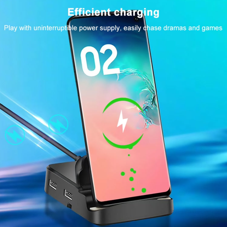 7 en 1 USB-C / Tipo-C a 2 USB 2.0 + USB 3.0 + 4K HDMI + Ranura para tarjeta SD / TF + PD Puertos de carga USB-C / Tipo-C Estación de acoplamiento HUB multifuncional con soporte, 7 In 1