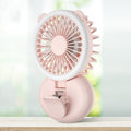 D11 Luz de relleno Clip colgante cuello ventilador plegable de mano Mini ventilador de escritorio USB, D11 Pink, D11 Green, D11 White