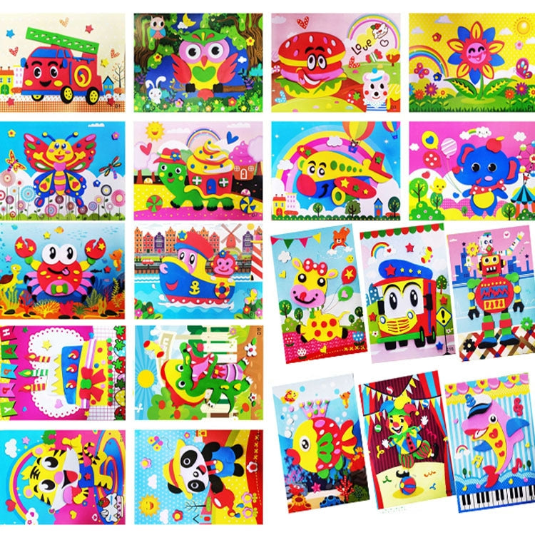 20 PCS Niño EVA DIY Imágenes de pegatinas hechas a mano, entrega de estilo aleatorio, 20 PCS / Set