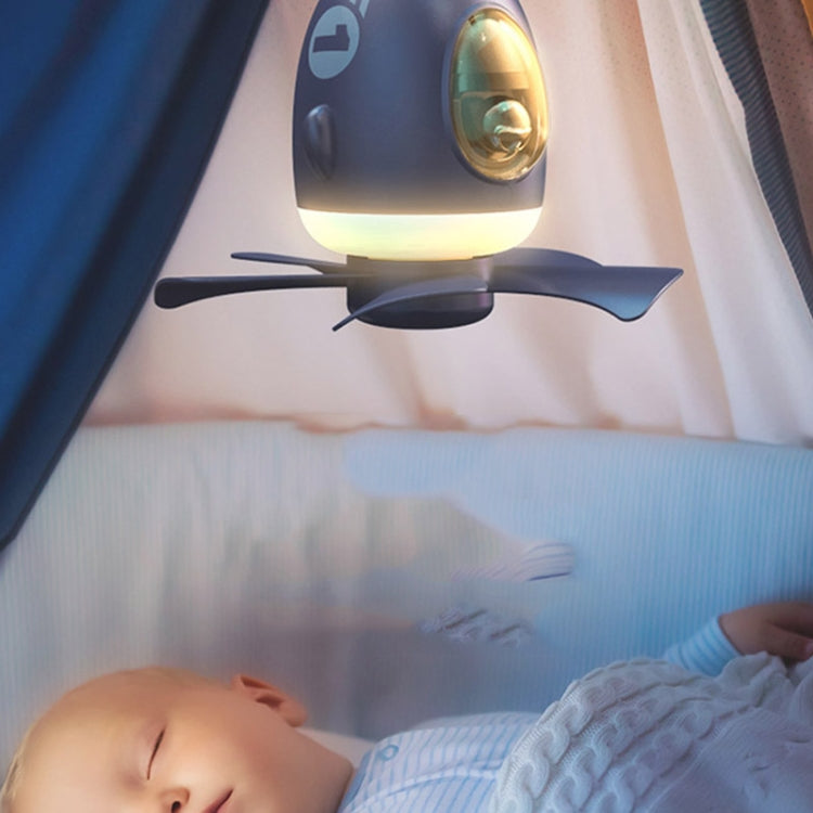 MF023 Avión Luz nocturna Ventilador de techo Hogar USB Control remoto Ventilador