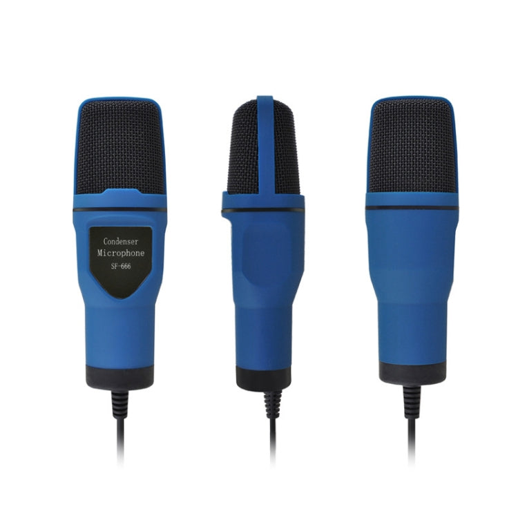 Micrófono de voz para ordenador SF-666 con Cable adaptador, ancla, micrófono con Cable de vídeo para teléfono móvil con soporte, White, Golden, Blue, Black