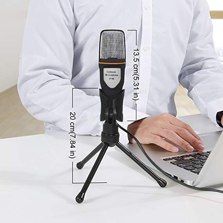 Micrófono de voz para ordenador SF-666 con Cable adaptador, ancla, micrófono con Cable de vídeo para teléfono móvil con soporte, White, Golden, Blue, Black