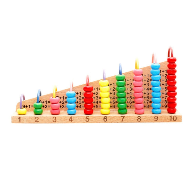 Marco de cálculo de cuentas de madera para niños, ayuda para enseñanza de educación temprana multifunción, juguetes de aprendizaje de suma y resta matemática, Bead Calculation Frame