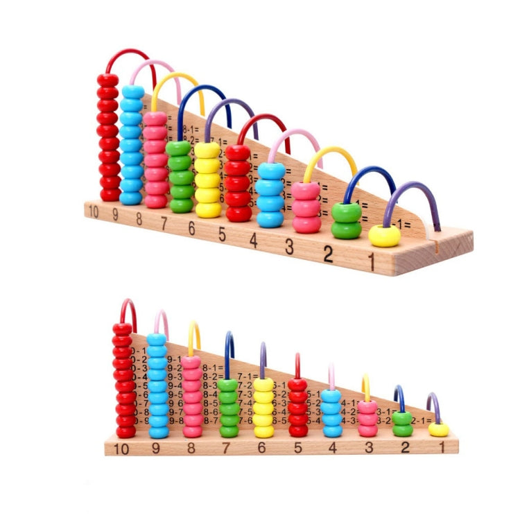 Marco de cálculo de cuentas de madera para niños, ayuda para enseñanza de educación temprana multifunción, juguetes de aprendizaje de suma y resta matemática, Bead Calculation Frame