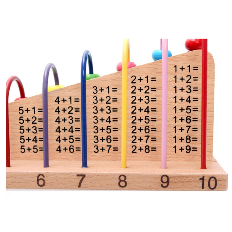 Marco de cálculo de cuentas de madera para niños, ayuda para enseñanza de educación temprana multifunción, juguetes de aprendizaje de suma y resta matemática, Bead Calculation Frame