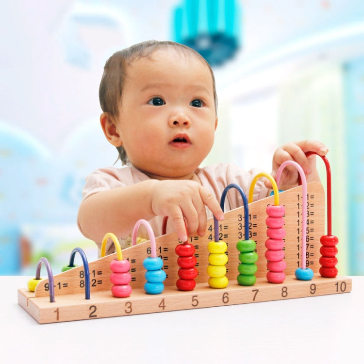 Marco de cálculo de cuentas de madera para niños, ayuda para enseñanza de educación temprana multifunción, juguetes de aprendizaje de suma y resta matemática, Bead Calculation Frame
