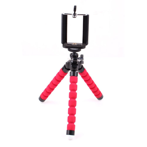 5 uds pulpo fotografía esponja soporte para teléfono móvil portátil perezoso ajustable Vibrato Live trípode soporte, With Phone Clip (Black), Without Phone Clip, With Phone Clip (Blue)