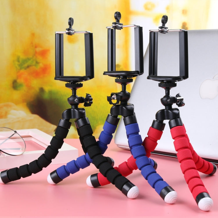 5 uds pulpo fotografía esponja soporte para teléfono móvil portátil perezoso ajustable Vibrato Live trípode soporte, With Phone Clip (Black), Without Phone Clip, With Phone Clip (Blue)