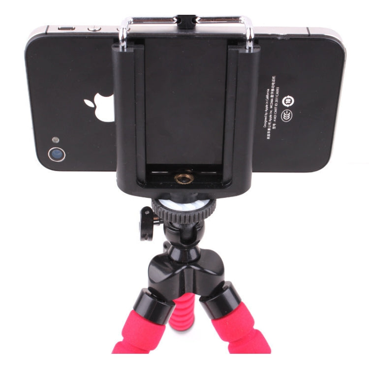 5 uds pulpo fotografía esponja soporte para teléfono móvil portátil perezoso ajustable Vibrato Live trípode soporte, With Phone Clip (Black), Without Phone Clip, With Phone Clip (Blue)