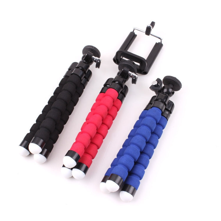 5 uds pulpo fotografía esponja soporte para teléfono móvil portátil perezoso ajustable Vibrato Live trípode soporte, With Phone Clip (Black), Without Phone Clip, With Phone Clip (Blue)