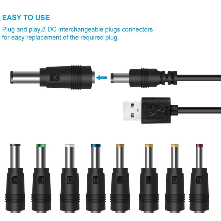 Cable de alimentación CC Enchufe de intercambio multifunción USB Cable de carga USB, 8 in 1, 11 in 1