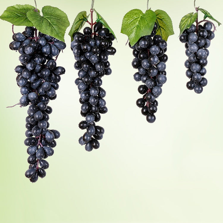 Simulación de fruta, simulación de uvas, PVC con accesorios para brotes de uva color crema, 4 Bunches 36 Black Grapes, 4 Bunches 36 Green Grapes, 4 Bunches 36 Red Grapes, 4 Bunches 36 Grain Agate Grapes, 4 Bunches 36 Purple Grapes                      ...