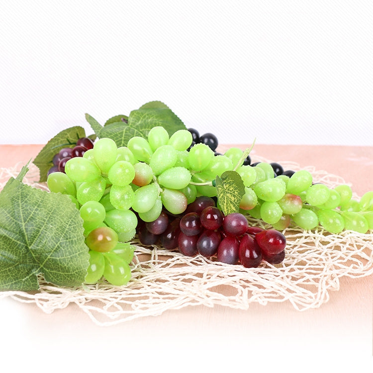 Simulación de fruta, simulación de uvas, PVC con accesorios para brotes de uva color crema, 4 Bunches 36 Black Grapes, 4 Bunches 36 Green Grapes, 4 Bunches 36 Red Grapes, 4 Bunches 36 Grain Agate Grapes, 4 Bunches 36 Purple Grapes                      ...