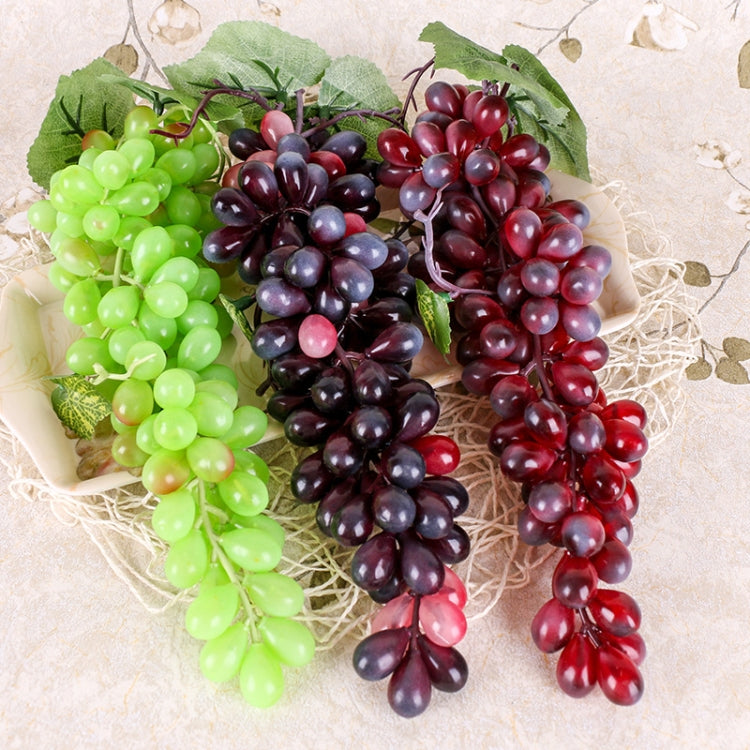 Simulación de fruta, simulación de uvas, PVC con accesorios para brotes de uva color crema, 4 Bunches 36 Black Grapes, 4 Bunches 36 Green Grapes, 4 Bunches 36 Red Grapes, 4 Bunches 36 Grain Agate Grapes, 4 Bunches 36 Purple Grapes                      ...