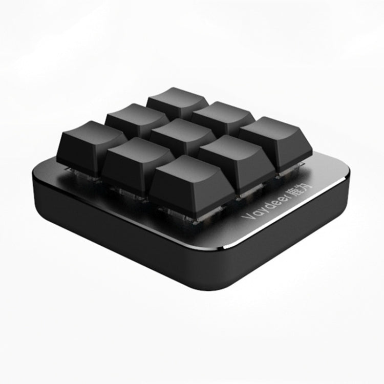 Vaydeer JP1011 Teclado mecánico de 9 teclas Mini teclado personalizado portátil, Longitud del cable: 1 m