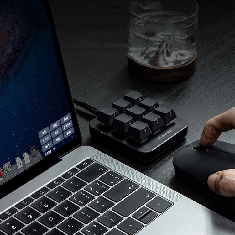 Vaydeer JP1011 Teclado mecánico de 9 teclas Mini teclado personalizado portátil, Longitud del cable: 1 m