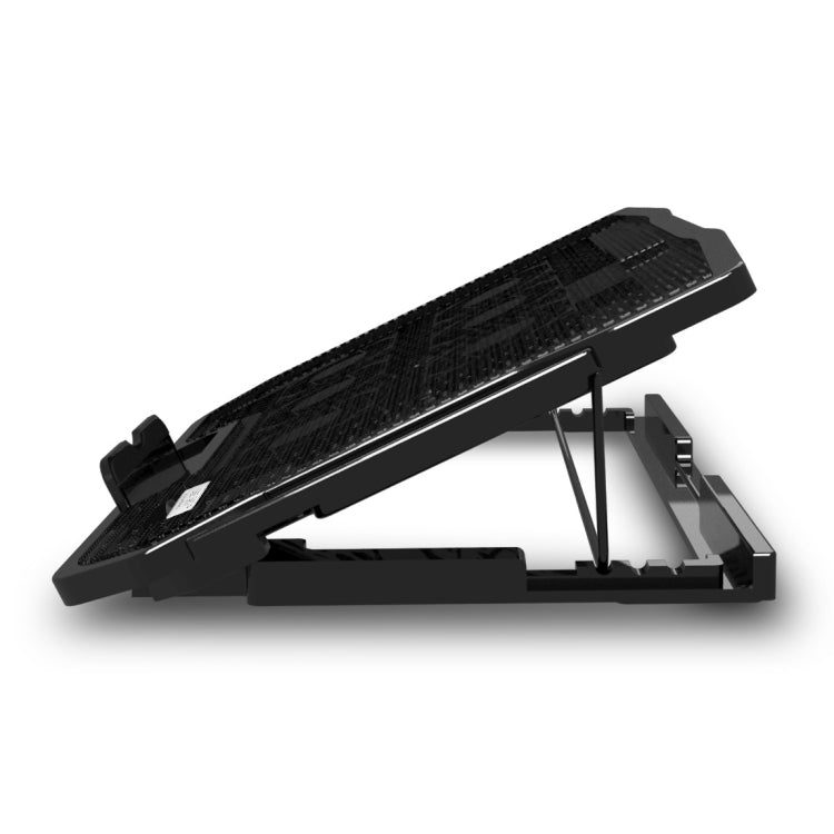 Almohadilla del soporte del ventilador de la Base del ordenador del radiador del cuaderno NUOXI H9, 6 Fans Black
