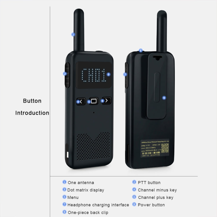 KSUN X-30 M2 Outdoor Handheld Mini Walkie Talkie Color Entrega aleatoria
