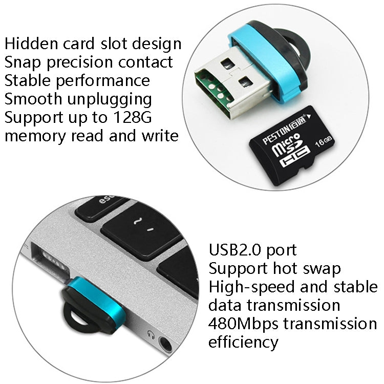 10 Uds 480Mbps Mini tarjeta Micro SD teléfono móvil lector de tarjetas de memoria TF de alta velocidad ordenador coche altavoz lector de tarjetas