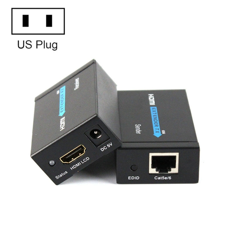 HDY-60 para HDMI a RJ45 Cable de red único extensor de 60 m para amplificador de señal HDMI