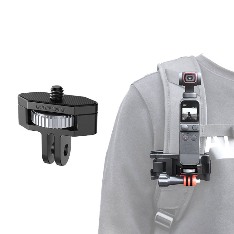 Adaptador ajustable de metal Sunnylife de 1/4 de pulgada para DJI Pocket 2 / FIMI PALM 2 / Insta360 One X-2