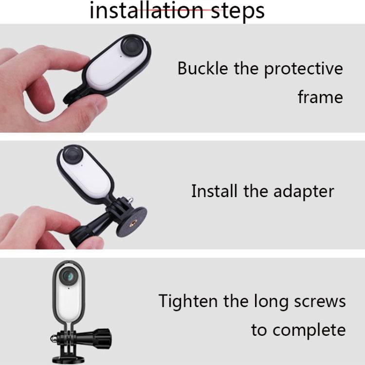 Sunnylife IST-Q9439 para Insta360 GO Mount Bracket Stabilizer, Camera Frame Adapter, Bicycle Clip, Backpack Clip, Extend Rod, Tripod