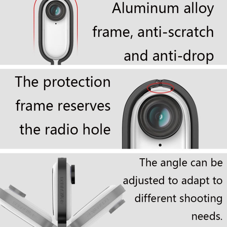 Sunnylife IST-Q9439 para Insta360 GO Mount Bracket Stabilizer, Camera Frame Adapter, Bicycle Clip, Backpack Clip, Extend Rod, Tripod