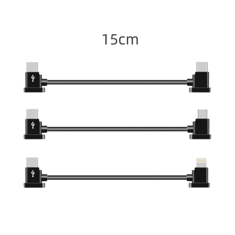 Sunnylife TY-X9304 adecuado para DJI Mavic Air 2S / DJI FPV gafas de vuelo V2 / Mavic Mini2 / Osmo Pocket 2 Cable para tableta y teléfono móvil, 15cm Type-C to 8 Pin Cable, 15cm Type-C to Micro USB  Cable, 15cm Type-C to Type-C Cable                   ...