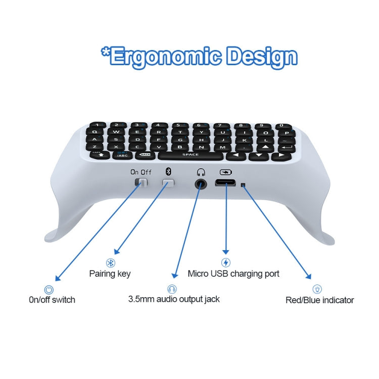 JYS-P5121 Teclado con mango inalámbrico Bluetooth Puede chatear Voz Teclado externo adecuado para PS5, JYS-P5121
