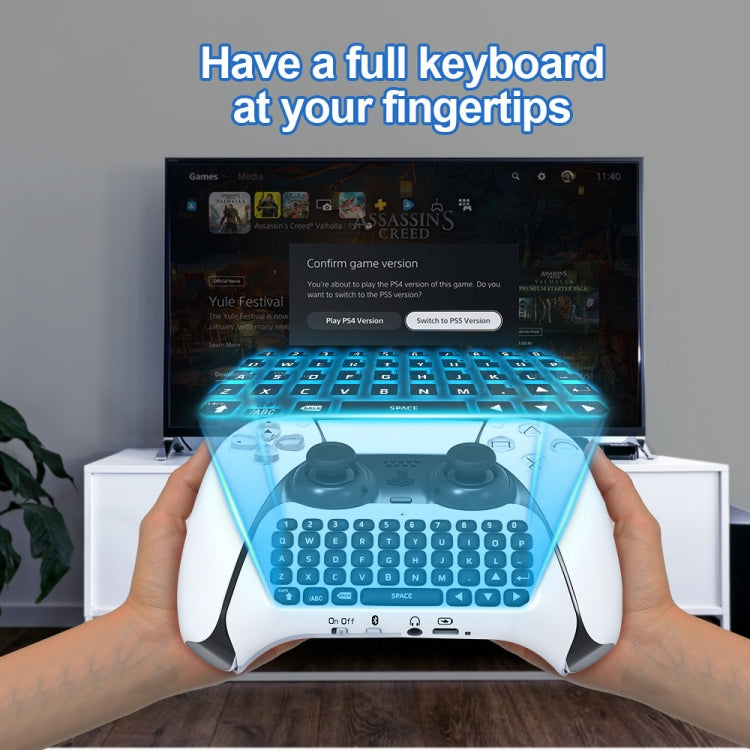 JYS-P5121 Teclado con mango inalámbrico Bluetooth Puede chatear Voz Teclado externo adecuado para PS5, JYS-P5121