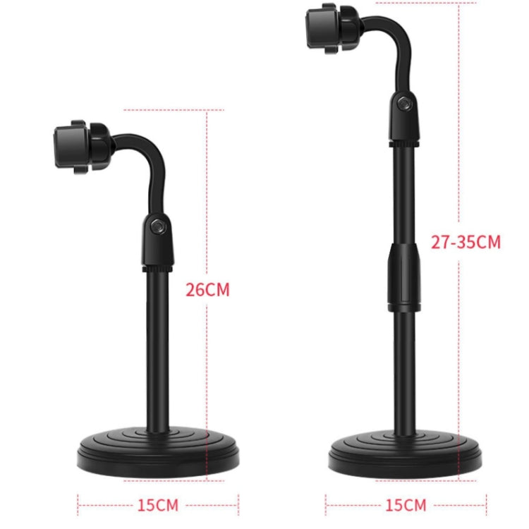 Soporte de escritorio para teléfono móvil, tableta, transmisión en vivo, soporte de disco telescópico, 4 Uds., 4 PCS