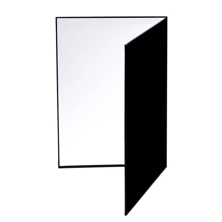 Tablero reflectante 3 en 1 de 2 uds. Tablero difusor de luz plegable de cartón A4 blanco + negro + plateado, 3-in-1 A4 Cardboard