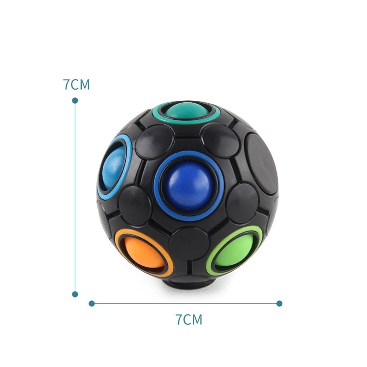 2 PCS Gyro Rainbow Ball Fingertip Descompresión 10 hoyos Rubik Cube Toys, 2 PCS(White), 2 PCS(Black )