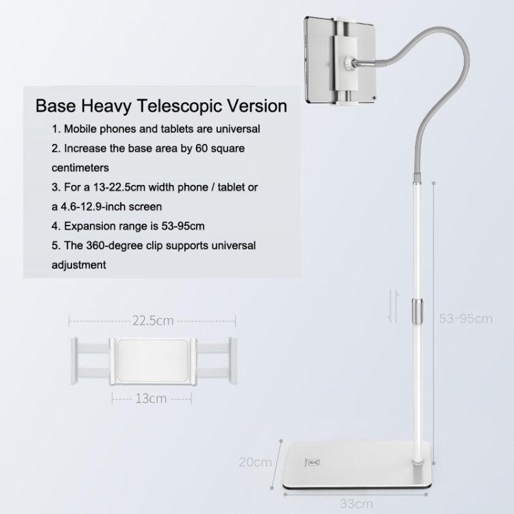 SSKY L6 Sofá junto a la cama Live Landing Phone Tablet Soporte para computadora, Estilo:, L6 Base Heavy Telescopic Version (White), L6 Phone Version (White), L6 Phone Version (Black), L6 Base Heavy Version (White), L6 Base Heavy Version (Black)        ...