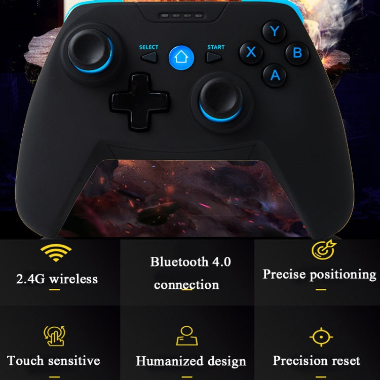 CX-X1 2.4GHz + Bluetooth 4.0 Controlador de juegos inalámbrico Mango para Android / iOS / PC / PS3, Single Handle (Black), Handle + Bracket (Black), Handle + Bracket + Receiver (Black), Single Handle (Blue), Handle + Bracket (Blue)                     ...