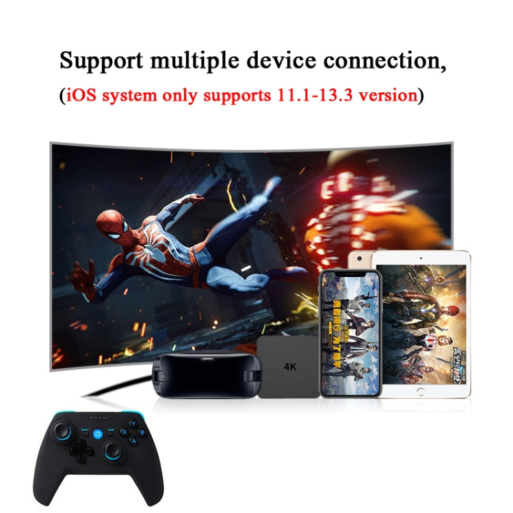 CX-X1 2.4GHz + Bluetooth 4.0 Controlador de juegos inalámbrico Mango para Android / iOS / PC / PS3, Single Handle (Black), Handle + Bracket (Black), Handle + Bracket + Receiver (Black), Single Handle (Blue), Handle + Bracket (Blue)                     ...