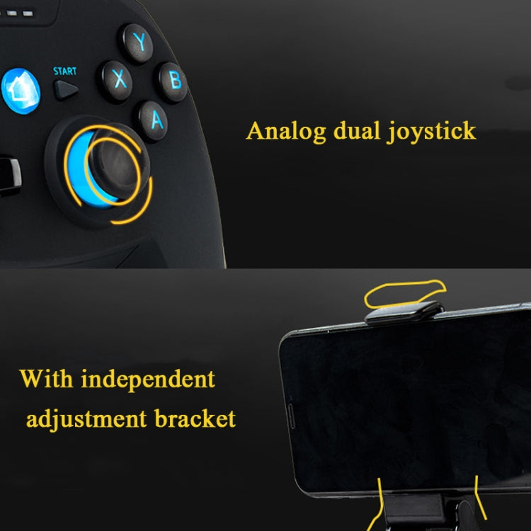CX-X1 2.4GHz + Bluetooth 4.0 Controlador de juegos inalámbrico Mango para Android / iOS / PC / PS3, Single Handle (Black), Handle + Bracket (Black), Handle + Bracket + Receiver (Black), Single Handle (Blue), Handle + Bracket (Blue)                     ...