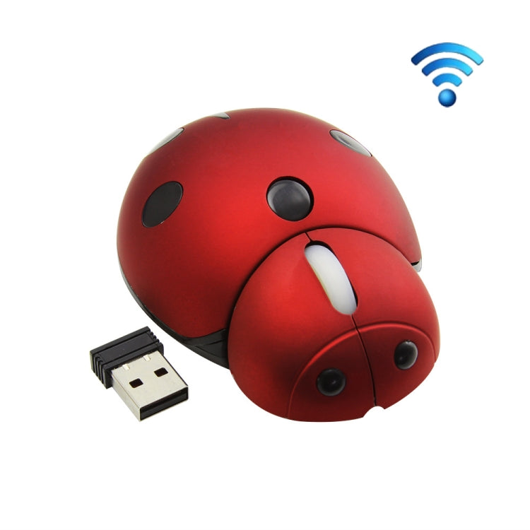 CM0184 3000 DPI 3 teclas Mini Ladybug 2.4G Ratón inalámbrico Ratón inalámbrico personalizado