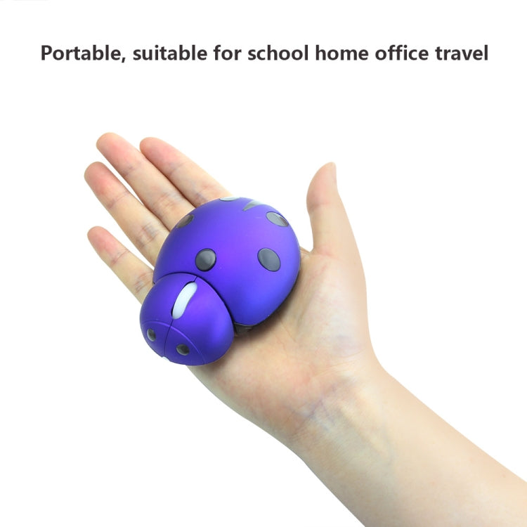 CM0184 3000 DPI 3 teclas Mini Ladybug 2.4G Ratón inalámbrico Ratón inalámbrico personalizado