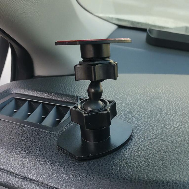 Mini cardán soporte para cámara escritorio soporte para teléfono móvil grabadora soporte para coche, Dual Attachment Mount, 1/4 Screw Connector for GoPro, Magnet Paste for Phones