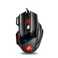Ratón para juegos con cable IMICE X7 2400 DPI de 7 teclas con luz de respiración colorida, longitud del cable: 1,8 m