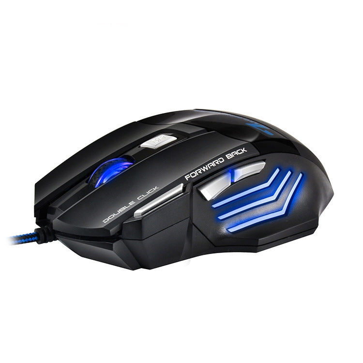 Ratón para juegos con cable IMICE X7 2400 DPI de 7 teclas con luz de respiración colorida, longitud del cable: 1,8 m