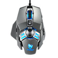 T-WOLF V10 Interfaz USB 7 botones 6400 DPI Ratón con cable para juegos Programación de macros personalizada Ratón para juegos con luz de respiración de 4 colores, longitud del cable: 1,5 m