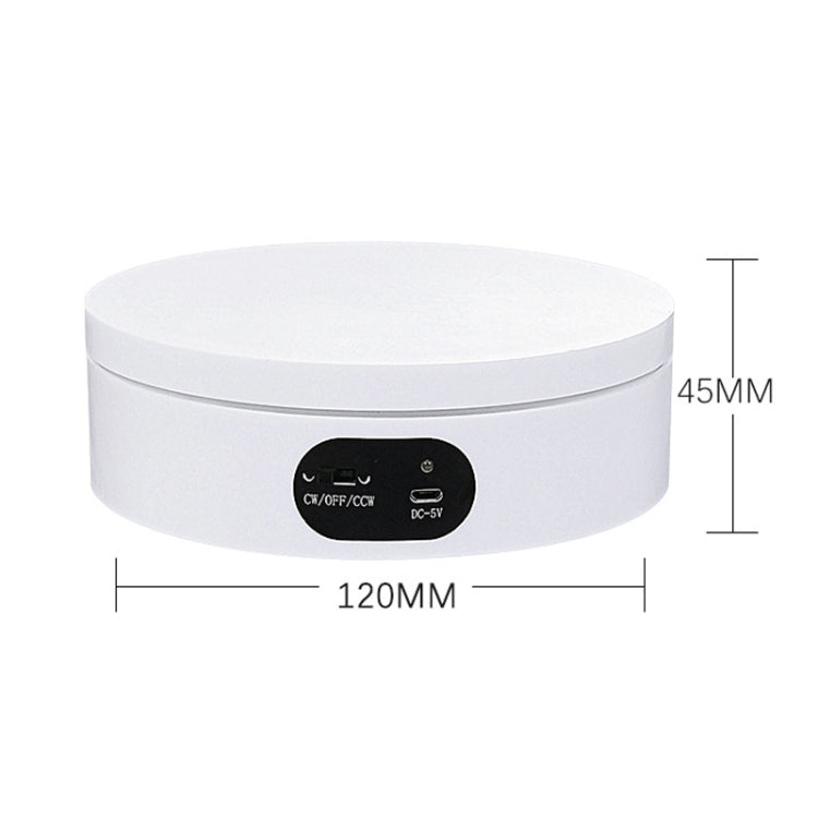 Mesa giratoria automática USB ND120 para cámara, mesa giratoria con pantalla panorámica hecha a mano, 12cm/Powered by USB(W)