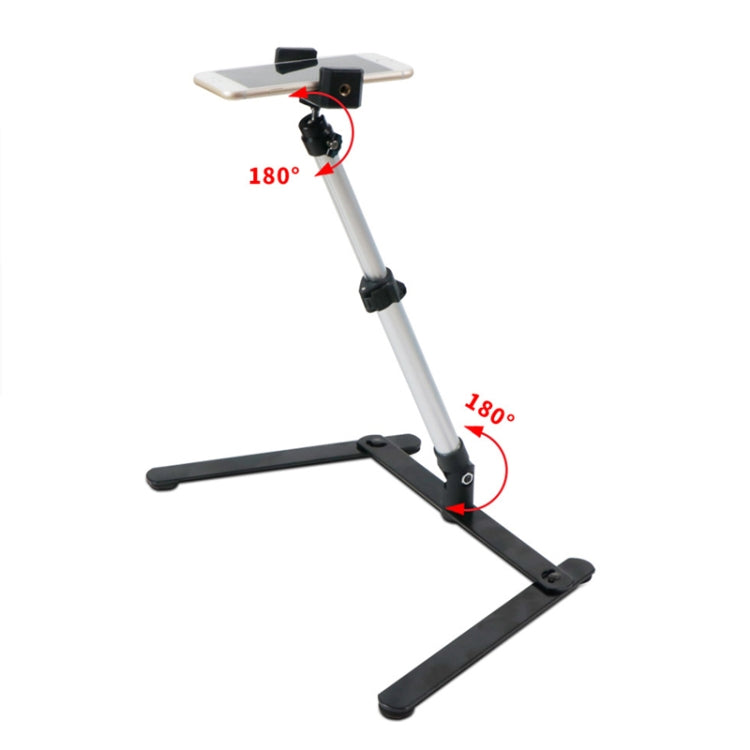 Luz de relleno LED con soporte en vivo para teléfono con soporte de fotografía multifunción de escritorio FP-10, especificación:, Desktop Bracket + Phone Clip, Desktop Bracket + Clip + Ring Lamp