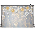 Fondo decorativo de la fotografía del partido del copo de nieve de la bola de la Navidad de los 2.1m X 1.5m, Christmas Ball