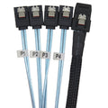Mini SAS 36Pin SFF 8087 a 4 servidores SATA 7P, longitud del cable: 50 cm
